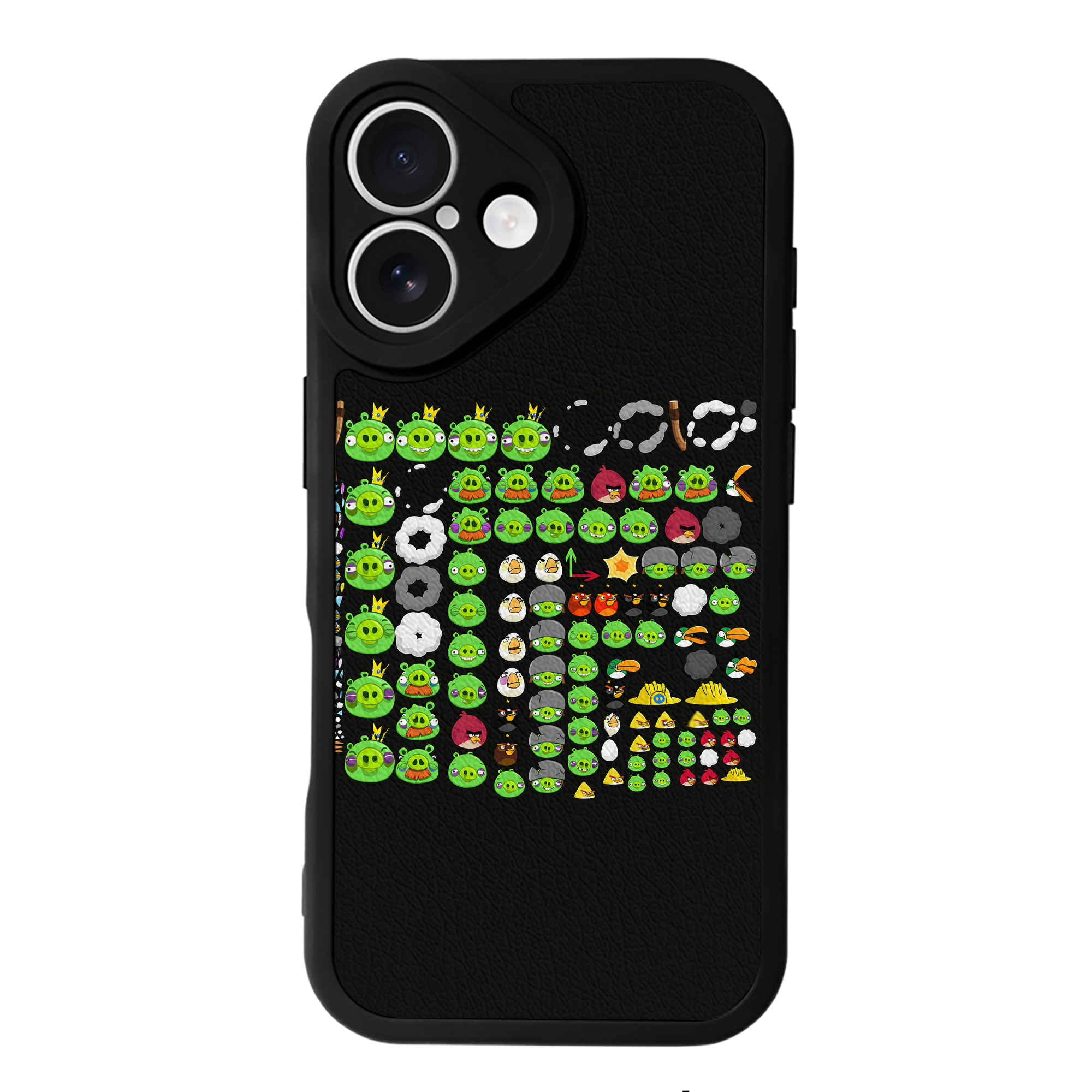 （画像用） Angry Birds アングリーバード 【iPhone 16シリーズ対応】シリコンスマホケース（レザー調） 材質：シリコン